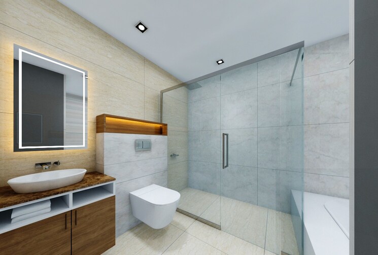Bathroom, viddhi-tower 2.5 Bedroom 1045 Sq.Ft. Apartment In Mahagunpuram Ghaziabad 9376278