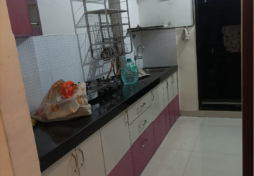 Kitchen in 3 BHK Apartment at Sapta Green Acres I, Pratha Pushp Society – for Rent