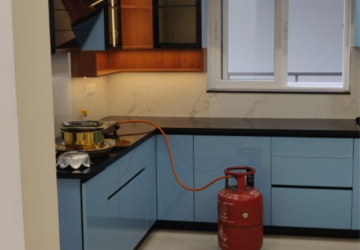 Kitchen in 3 BHK Apartment at Signature Altius, Kollur – for Rent