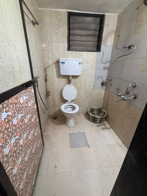 Bathroom in 1.5 BHK Apartment at Moreshwar Kamal, Kolshet – for Rent