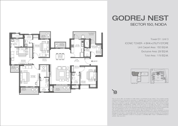 Floor Plan, godrej-nest 4 Bedroom 2700 Sq.Ft. Apartment In Sector 150 Noida 9376571