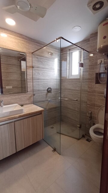 Bathroom in 3 BHK Apartment at Greater Kailash I – for Rent