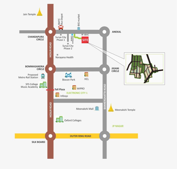 Exterior View, chandapura  1250 Sq.Ft. Plot In Chandapura Bangalore 9376694