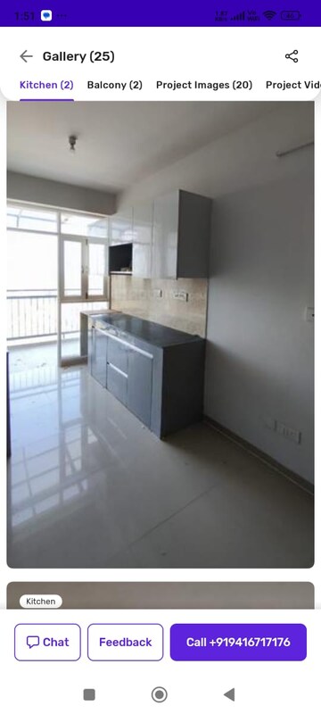 Kitchen in 3 BHK Builder Floor at DLF Gardencity Enclave, Sector 93 – for Rent