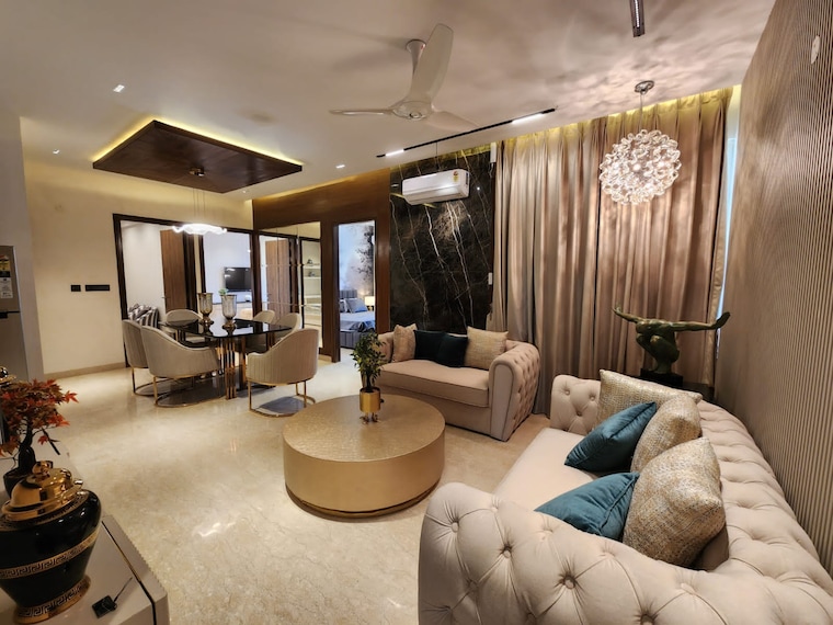 Living Room, maya-green-lotus-utsav 3 Bedroom 2100 Sq.Ft. Apartment In International Airport Road Zirakpur 9377493