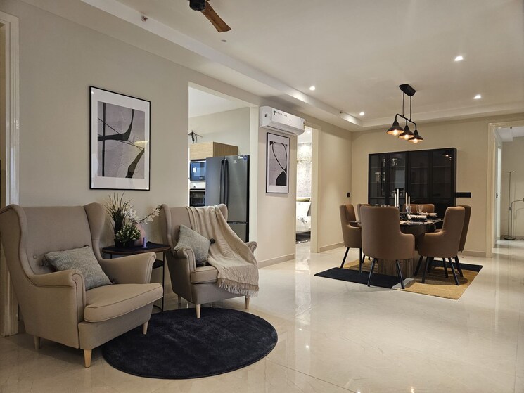 Living Room, maya-green-lotus-utsav 3 Bedroom 2100 Sq.Ft. Apartment In International Airport Road Zirakpur 9377493