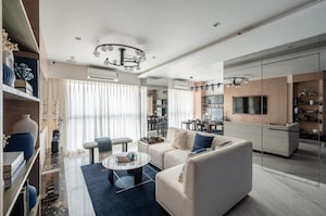 Team Area in 2.5 BHK Apartment at Prescon Midtown Bay, Mahim West – for Sale