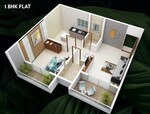 1 BHK 550 Sq.Ft. Apartment in 1bhk Flat