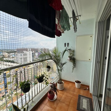 Balcony in 1 BHK Apartment at Bren Champions Square, Carmelaram Road – for Rent