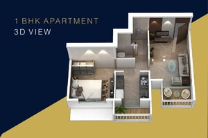 Floor Plan in 1 BHK Apartment at Tejas Neelkamal, Derivali – for Sale