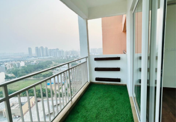 Balcony in 3 BHK Apartment at Shapoorji Pallonji Joyville Phase 3, Sector 102 – for Rent