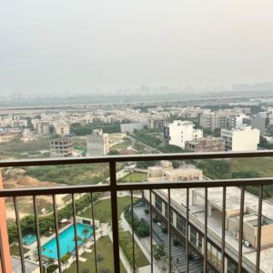 Balcony in 3 BHK Apartment at Shapoorji Pallonji Joyville Phase 3, Sector 102 – for Rent
