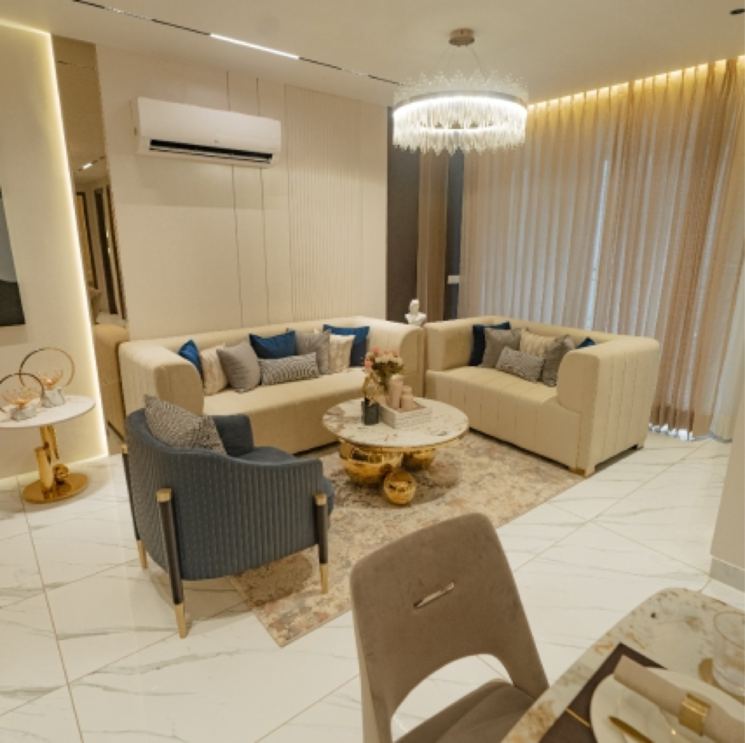 Living Room, aura-gazania 3 Bedroom 2100 Sq.Ft. Apartment In High Ground Zirakpur 9378324