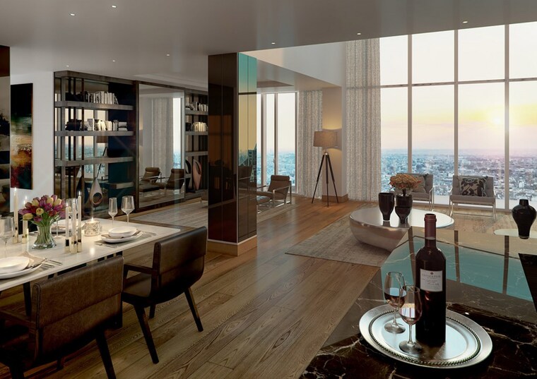 Living Room, m3m-trump-tower 4 Bedroom 6050 Sq.Ft. Apartment In Sector 65 Gurgaon 9378855