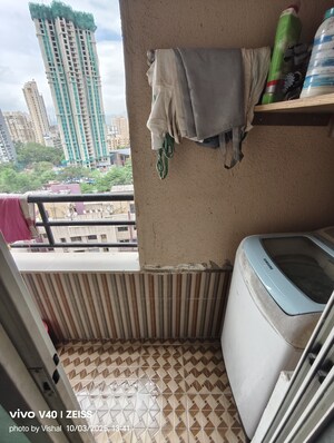 Balcony in 1 BHK Apartment at Mahavir Kalpavruksha, Ghodbunder Road – for Rent