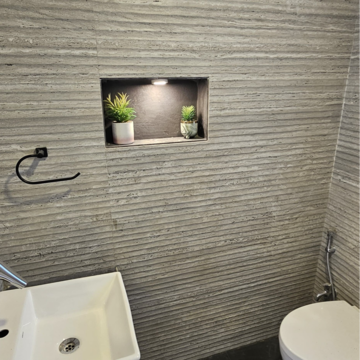 Bathroom in 3 BHK Apartment at Vile Parle East – for Sale