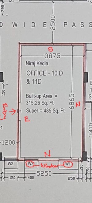  Office Space – Map Location View at Bbd Bagh - for Sale