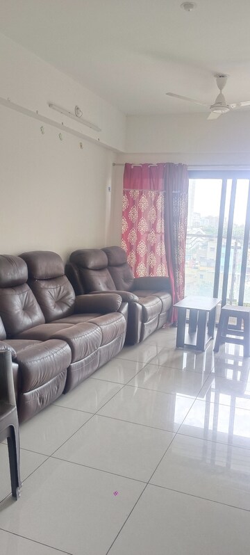 Living Room in 1 BHK Apartment at Duville Riverdale Heights, Kharadi – for Rent