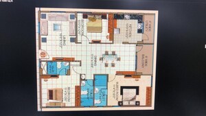 Floor Plan in 3 BHK Apartment at Srinis Viviana, Sarjapur Road – for Rent