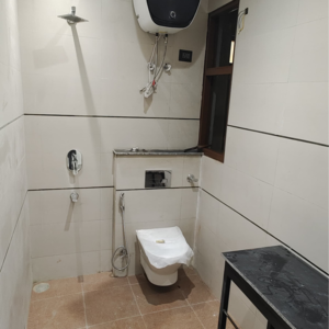 Bathroom in 1 BHK Builder Floor at Saket – for Rent
