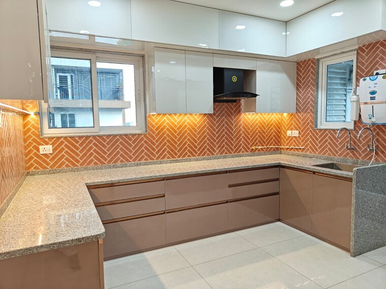 Kitchen, golf-edge 3 Bedroom 2108 Sq.Ft. Apartment In Gachibowli Hyderabad 9380954