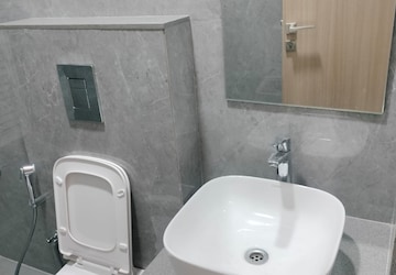 Bathroom in 2 BHK Apartment at Tricity Montview, Sanpada – for Rent