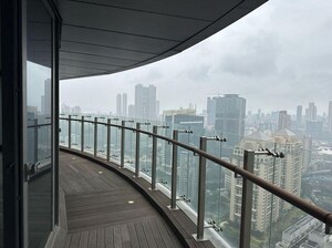 Balcony in 3 BHK Apartment at Lodha The World Towers World One Tier 2, Worli – for Rent