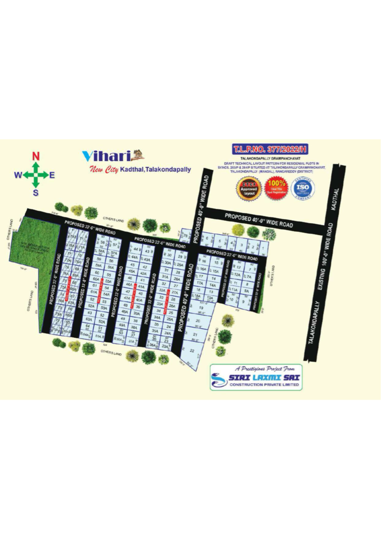 Other, siri-vihari-new-city  150 Sq.Yd. Plot In Amangal Hyderabad 9381094