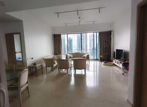 Living Room in 3 BHK Apartment at Lodha The World Towers World One Tier 2, Worli – for Rent