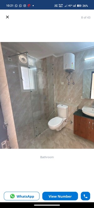 Bathroom in 3 BHK Apartment at Spazedge, Sector 47 – for Rent