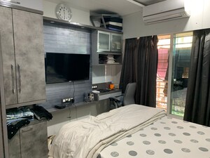 Master Bedroom in 1 BHK Apartment at Gurukrupa Marina Enclave, Malad West – for Rent