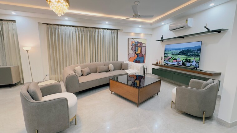 Living Room, anand niketan 4 Bedroom 2700 Sq.Ft. Apartment In Anand Niketan Delhi 9381426
