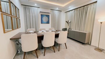 Dining area in 4 BHK Apartment at Anand Niketan – for Rent