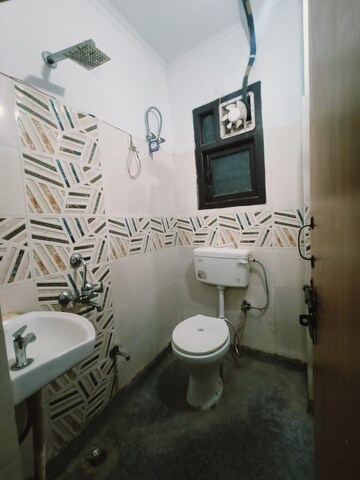 Bathroom in 1 RK Builder Floor at Chattarpur – for Rent