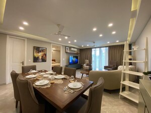 Dining area in 3 BHK Apartment at Defence Colony – for Rent