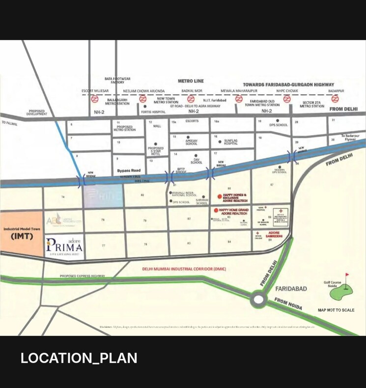 undefined, adore-prima 4 Bedroom 1600 Sq.Ft. Apartment In Sector 72 Faridabad 9377119