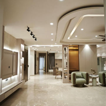 Living Room in 3 BHK Apartment at Uninav Bliss, Raj Nagar Extension – for Rent