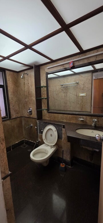 Bathroom in 3 BHK Apartment at Goyal Lakshchandi Heights, Goregaon East – for Rent