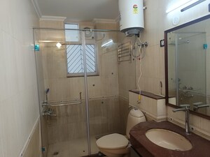 Bathroom in 3 BHK Builder Floor at Panchsheel Park – for Rent