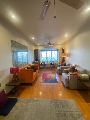 Living Room in 3 BHK Apartment at Cosmic Heights, Bhakti Park – for Rent