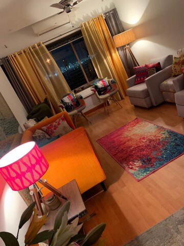 Living Room in 3 BHK Apartment at Cosmic Heights, Bhakti Park – for Rent