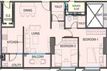 Floor Plan in 2 BHK Apartment at Sadashiv Peth – for Sale