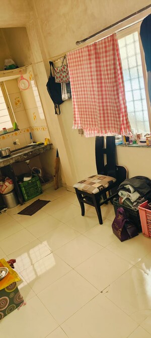 Kitchen in 1 RK Apartment at Om Sai Apartment, Pimple Gurav – for Rent