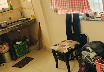 Kitchen in 1 RK Apartment at Om Sai Apartment, Pimple Gurav – for Rent