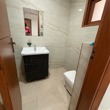 Kitchen in 2 BHK Builder Floor at Freedom Fighters Enclave – for Rent