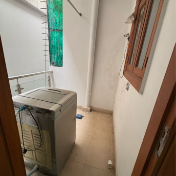 Staircase in 2 BHK Builder Floor at Freedom Fighters Enclave – for Rent