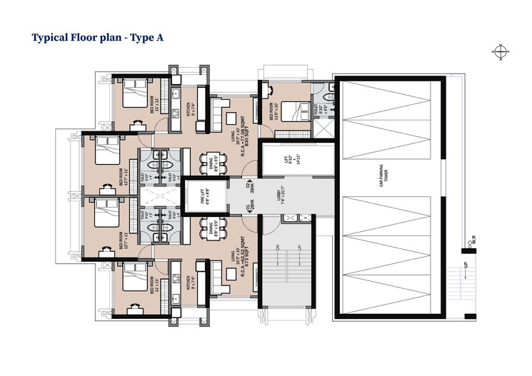 Floor Plan, charkop sector 3 3 Bedroom 830 Sq.Ft. Apartment In Charkop Sector 3 Mumbai 9382720