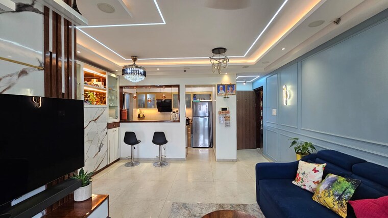 Living Room, dosti-west-county 2 Bedroom 639 Sq.Ft. Apartment In Balkum Pada Thane 9382811