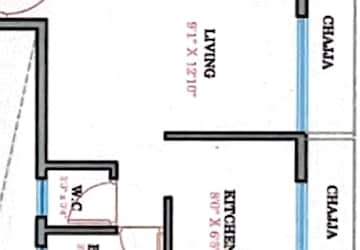 Floor Plan in 1 RK Apartment at Shri Vinayak Chhaya CHS, Taloja – for Rent