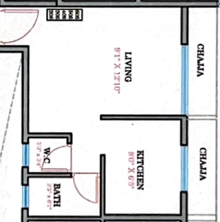 Floor Plan, shri-vinayak-chhaya-chs 1 RK 400 Sq.Ft. Apartment In Taloja Navi Mumbai 9382853